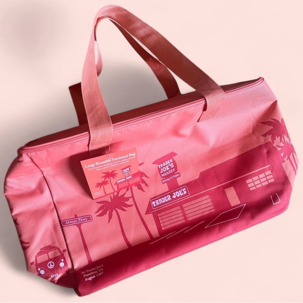 Trader Joe’s Pink/Peach Large Insulated Travel Bag